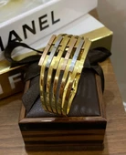 Jade'm Gold Paslanmaz Çelik Altin Kaplama kelepçe - 2