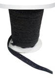 Kadife Kurdele Simli 1 cm Siyah 1 Metre - 1