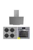 Silverline Gri Cam Ankastre Set ( 3481 Flam - CS5335S02 - BO6504S01 ) - 1