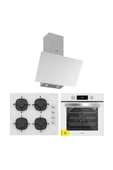 Silverline Beyaz Cam Ankastre Set ( 3481 Flam - CS5335W02 - BO6504W01 ) - 1