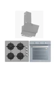 Silverline Gri Cam Ankastre Set ( 3490 Oslo - CS5335S02 - BO6502S02 ) - 1
