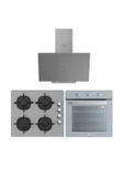 Silverline Gri Cam Ankastre Set ( 3481 Flam - CS5335S02 - BO6503S01 ) - 1