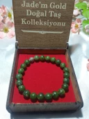 Jade'm Gold Kanada Yeşim Doğaltaş Bileklik - 3