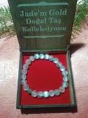 Jadem Gold Saydam Necef Taşı Doğal Taşlı Bileklik - 3