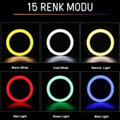 Blue Spectrum MJ20 Rgb Ring Light 20CM LED Video Işığı (Ayak Dahil) - 3