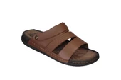 GEZER Erkek Siyah Sandalet Terlik Ortopedik Comfort tabanlı - 6