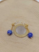 Doğaltaş Gold Çelik Küpe - Lapis Taşı Capella Serisi (55652) thumbnail 4