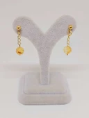 Doğaltaş Gold Çelik Küpe - Sitrin Taşı Capella Serisi (55650) thumbnail 3