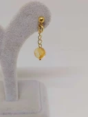 Doğaltaş Gold Çelik Küpe - Sitrin Taşı Capella Serisi (55650) thumbnail 6