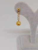 Doğaltaş Gold Çelik Küpe - Sitrin Taşı Capella Serisi (55650) thumbnail 5