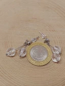 Doğaltaş Silver Çelik Küpe - Kristal Kuvars Taşı Kiraz Serisi (55670) thumbnail 3