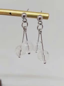 Doğaltaş Silver Çelik Küpe - Kristal Kuvars Taşı Kiraz Serisi (55670) thumbnail 6