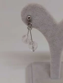 Doğaltaş Silver Çelik Küpe - Kristal Kuvars Taşı Kiraz Serisi (55670) thumbnail 4