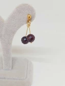 Doğaltaş Gold Çelik Küpe - Lal (Garnet-Granat) Taşı Kiraz Serisi (55664) thumbnail 5