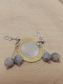 Doğaltaş Silver Çelik Küpe - Labradorit Taşı Kiraz Serisi (55672) thumbnail 3