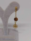 Doğaltaş Gold Çelik Küpe - Kaplangözü Taşı Capella Serisi Hayat Ağaçlı (55682) thumbnail 5