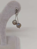 Doğaltaş Silver Çelik Küpe - Labradorit Taşı Kiraz Serisi (55672) thumbnail 5