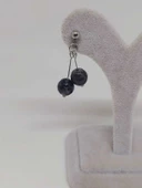 Doğaltaş Silver Çelik Küpe - Spektrolit Taşı Kiraz Serisi (55680) thumbnail 4