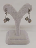 Doğaltaş Silver Çelik Küpe - Labradorit Taşı Kiraz Serisi (55672) thumbnail 2