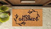 Kapı Önü Paspası Özel Tasarım Koko Model Hoşgeldiniz Çerçeveli PK-1557 - 1