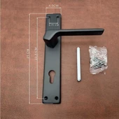 Zey Mat Altın Çelik Kapı Kolu Sağ Basar + Kapı Tokmağı Kilit Hariçtir - 5
