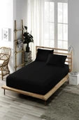 Clasy Battal Çift Kişilik %100 Pamuk Lastikli Çarşaf + 2 Adet Yastık Kılıfı 180 x 200 - 8