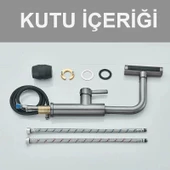 ÇOK MODLU ANTRASİT MUTFAK EVYE BATARYASI SPİRALLİ ÇEK BIRAK BAŞLIK YAĞMURLAMA - 7
