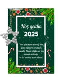 Yeni Yıl Kart Üzerinde Anahtarlık (Kişiye Özel Yazı Yazdırılabilir) Yıldız Model - 1