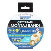Vodaseal Çift Taraflı Montaj Bantı 25MMX10mt Ultra Köpük Bant - 1