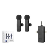 Hadron HDX2782 Kablosuz Çift Yaka Mikrofonu 3in1 (Tak ve Konuş 20 Metre Erişilebilir Resepsiyon) - 1