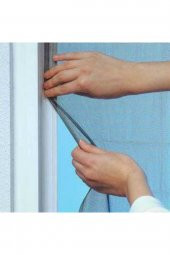 OMAK Geniş Pencere Sinekliği Sinek Böcek Tülü Kendinden Yapışkanlı Cırtlı Sineklik 130x150 Cm - 3