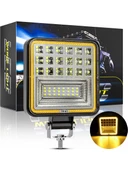 Off Road 12-24 Volt Kare Sis Farı Drl 4 Inç 126 W Oto Çalışma Lambası - 1
