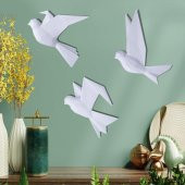 Selim Dekor Mouette 3lü Dekoratif Kuş Beyaz - 1