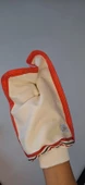EKER-KIRMIZI BİYELİ HIZLIGİY KESE-Banyo ve Duş Kesesi-Lastikli Kese-Doğal Özel Dokuma-Standart Kese - 3