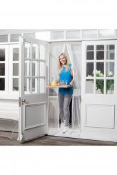 OMAK Mıknatıslı Kapı Sinekliği Balkon Bahçe Kapısı Sinek Böcek Önleyici Tül Perde Sineklik 2 Parça - 3