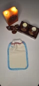 EKER-MAVİ BİYELİ HIZLIGİY KESE-Banyo ve Duş Kesesi-Lastikli Kese-Doğal Özel Dokuma-Standart Kese - 2
