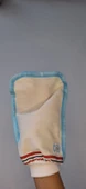 EKER-MAVİ BİYELİ HIZLIGİY KESE-Banyo ve Duş Kesesi-Lastikli Kese-Doğal Özel Dokuma-Standart Kese - 5