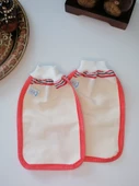 EKER-KIRMIZI BİYELİ HIZLIGİY KESE SETİ-2 ADET KESE-Lastikli Kese-Banyo ve Duş Kesesi-Standart Kese - 4