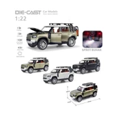 HCL-510A Çek Bırak 1:22 Sesli Ve Işıklı Buharlı DF Metal Jeep - 4