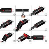 Ecuy Iphone şarj kablosu Kesilip Tekrar Kullanılabilen Hızlı Şarj  Apple Şarj Kablosu 1.5 metre Kırmızı Renk - 3