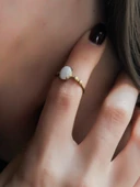 Minimal Doğal Taş Aytaşı Doğal Taşlı Otantik Minimal Ayarlanabilir Yüzük euy5ay thumbnail 1