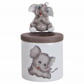 Fil Peluş Oyuncak 30 Cm Gri Fil Fanus Biblo Kalemlik Kupa Set - 2