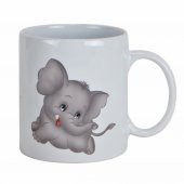 Fil Peluş Oyuncak 30 Cm Gri Fil Fanus Biblo Kalemlik Kupa Set - 3