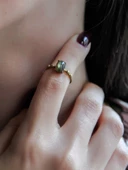 Minimal Doğal Taş Labradorit Doğal Taşlı Otantik Minimal Ayarlanabilir Yüzük euy5lbt thumbnail 1