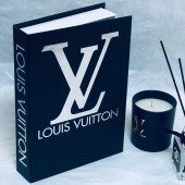 LOUIS VUITTON OPENABLE DECORATIVE BOOK BOX BLACK & SILVER - 1