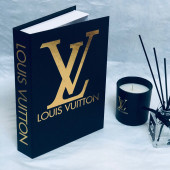 LOUIS VUITTON OPENABLE DECORATIVE BOOK BOX BLACK & GOLD - 1