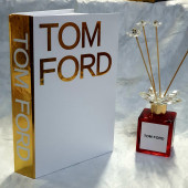 Tom Ford, Openable Decorative Book Box, Fashion Fake Books, Home Decor, White & Gold - 1