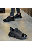 Luizpauloshoes LUİZ PAULO 1056 SİYAH MAT HAKİKİ DERİ ERKEK SNEAKERS - 4