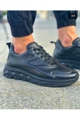 Luizpauloshoes 1047 SİYAH CİLT PİRAMİT TABAN ERKEK SNEAKERS - 2