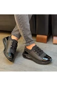 Luizpauloshoes LUİZ PAULO 1056 SİYAH MAT HAKİKİ DERİ ERKEK SNEAKERS - 1